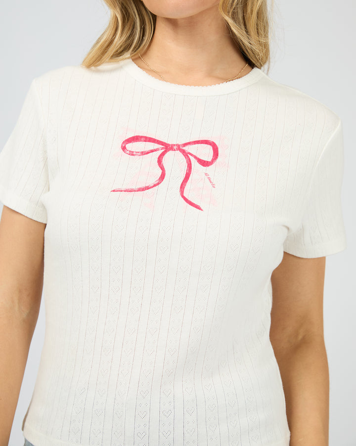 Postale Baby Tee Vintage White