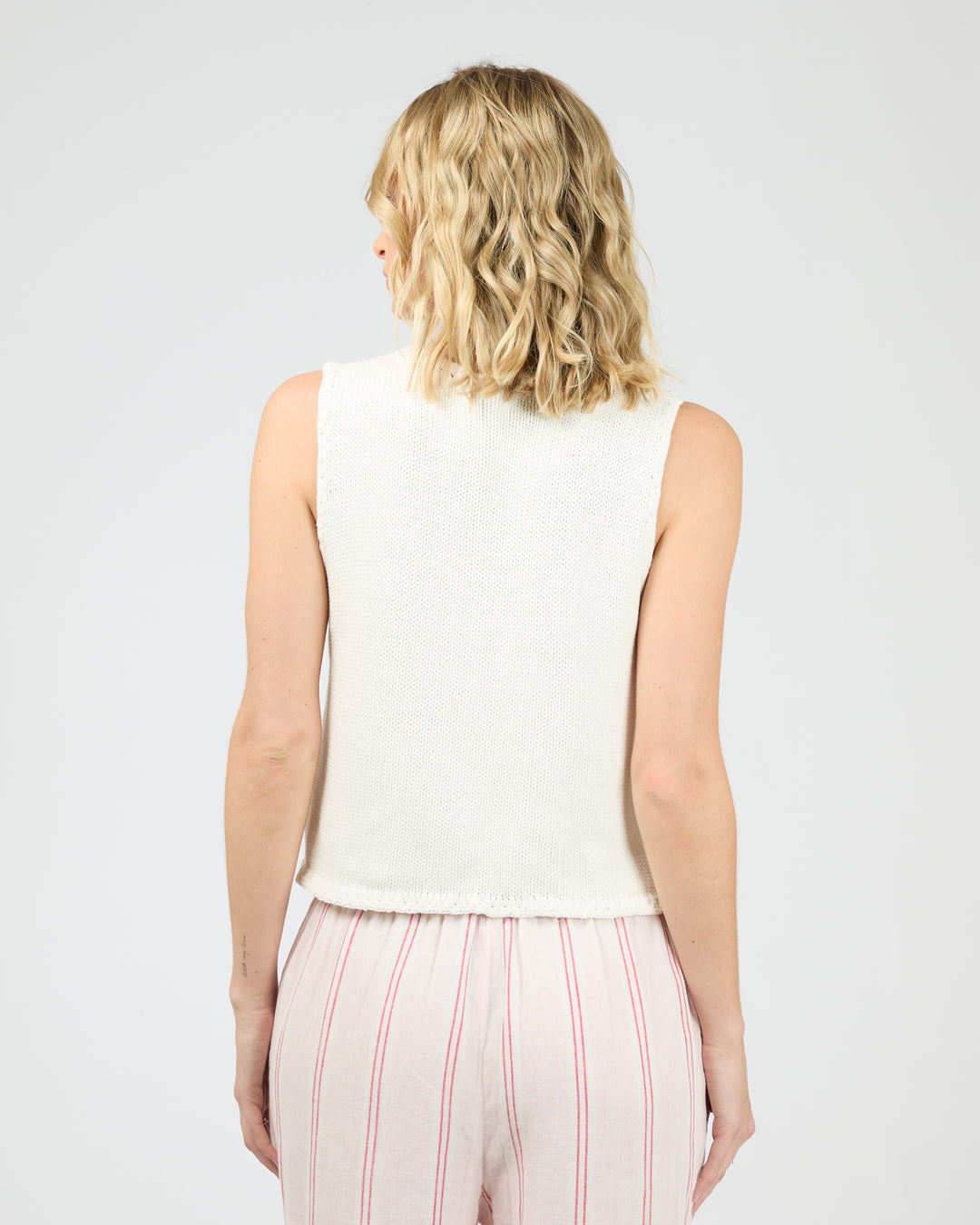 Addie Knit Top Vintage White