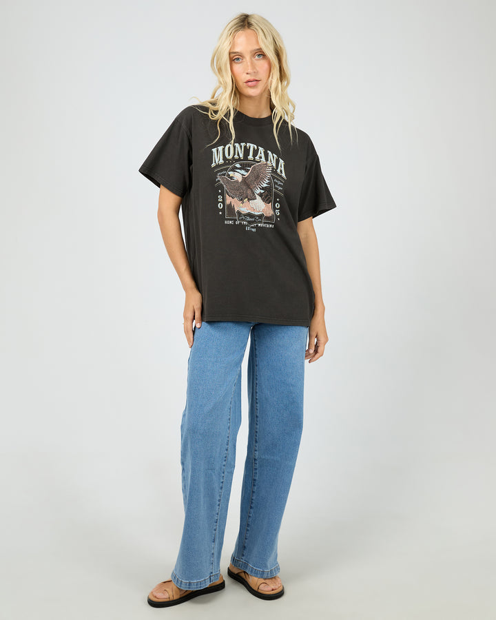 Montana Relaxed Tee Washed Black