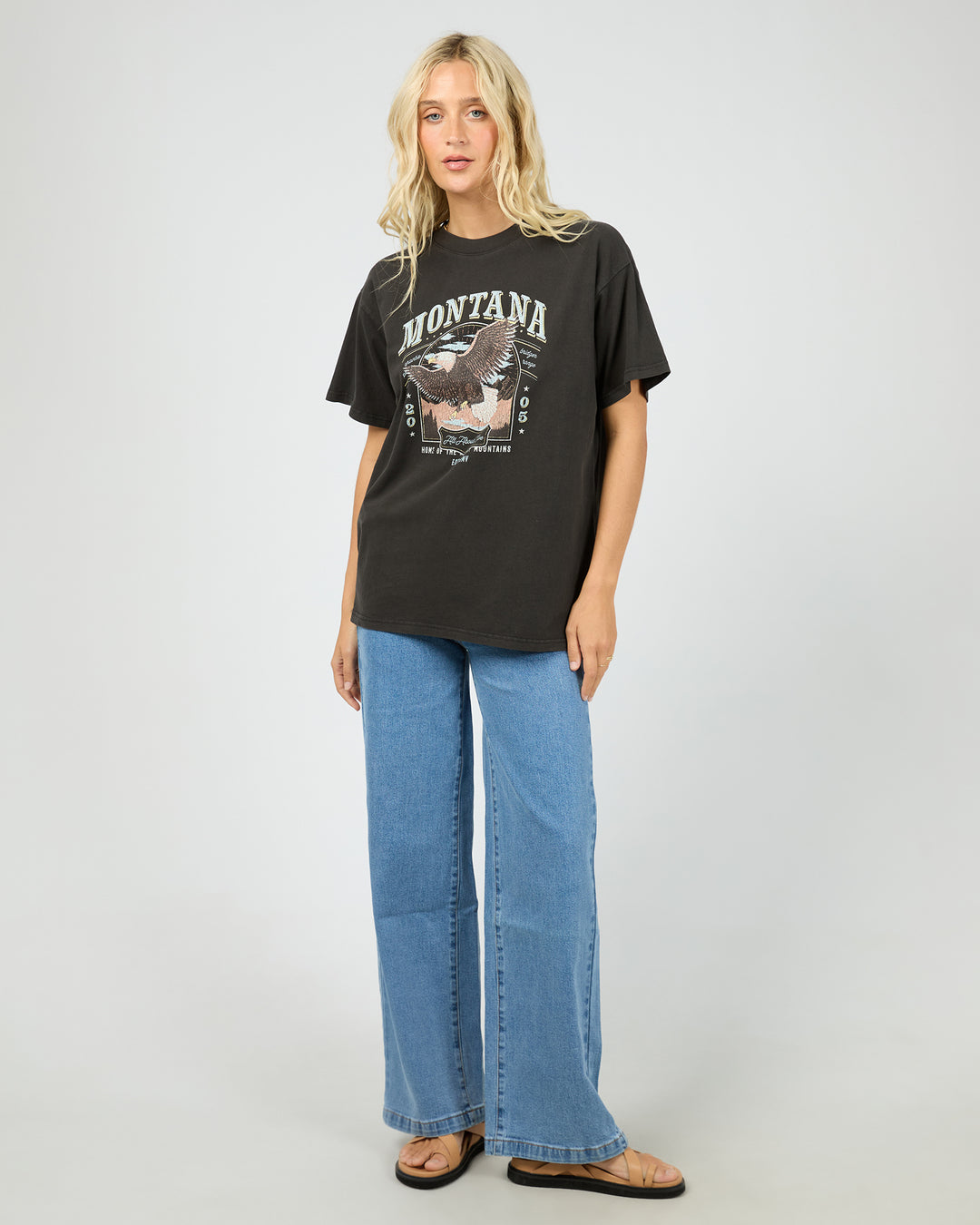 Montana Relaxed Tee Washed Black