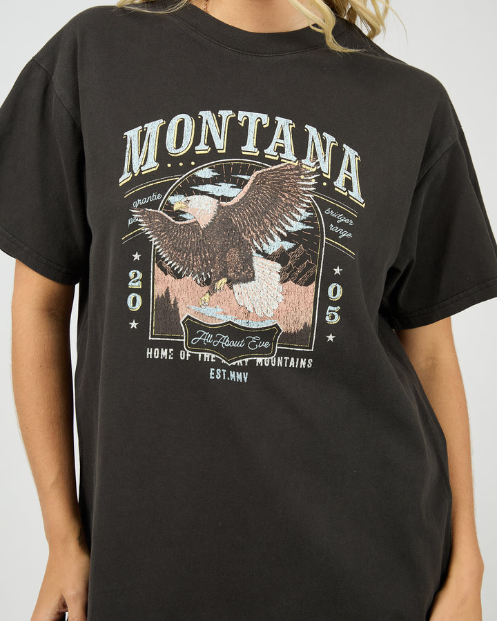 Montana Relaxed Tee Washed Black