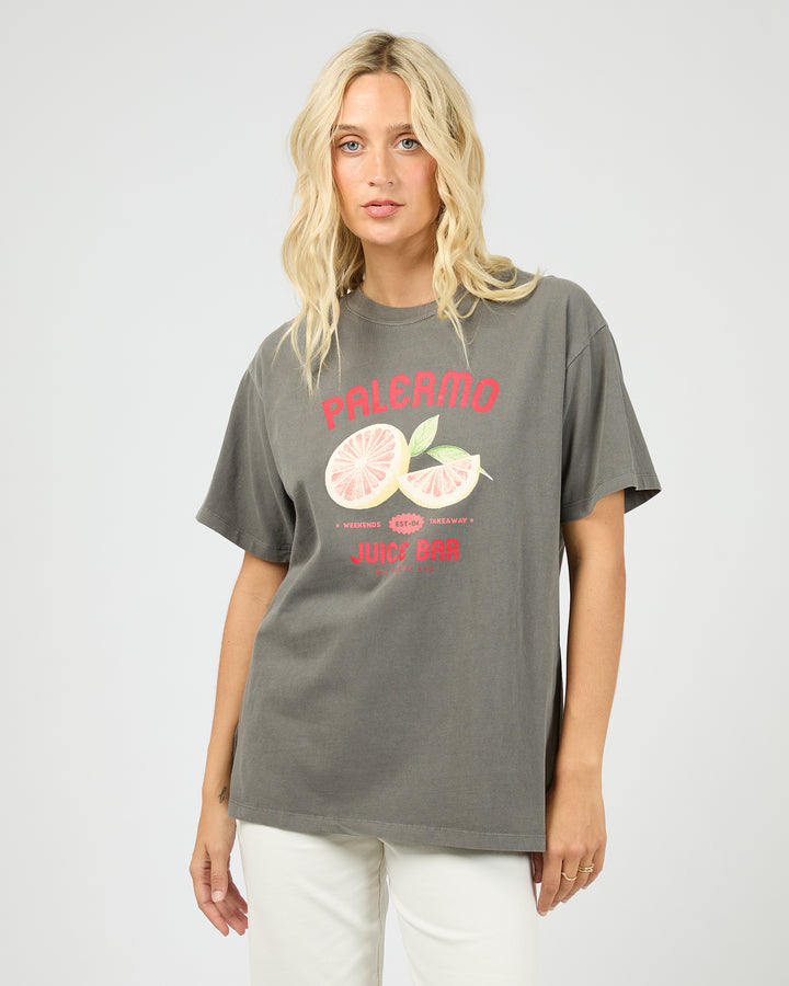 Palermo Relaxed Tee Charcoal