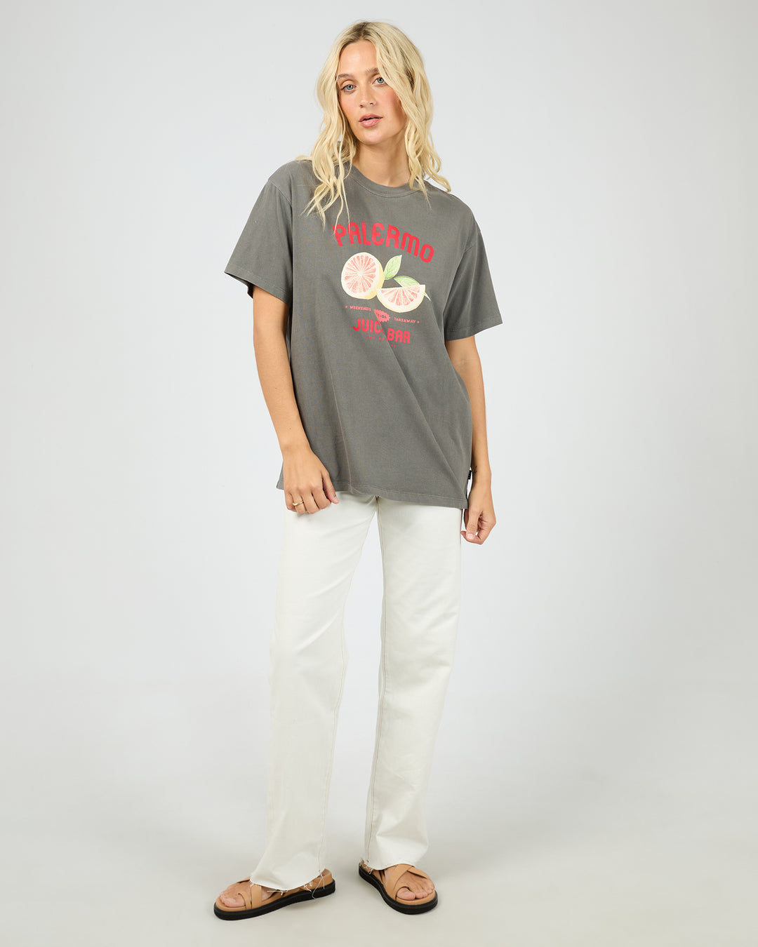 Palermo Relaxed Tee Charcoal