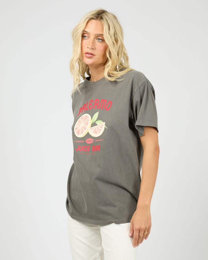 Palermo Relaxed Tee Charcoal