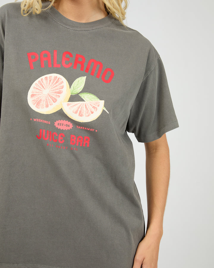 Palermo Relaxed Tee Charcoal