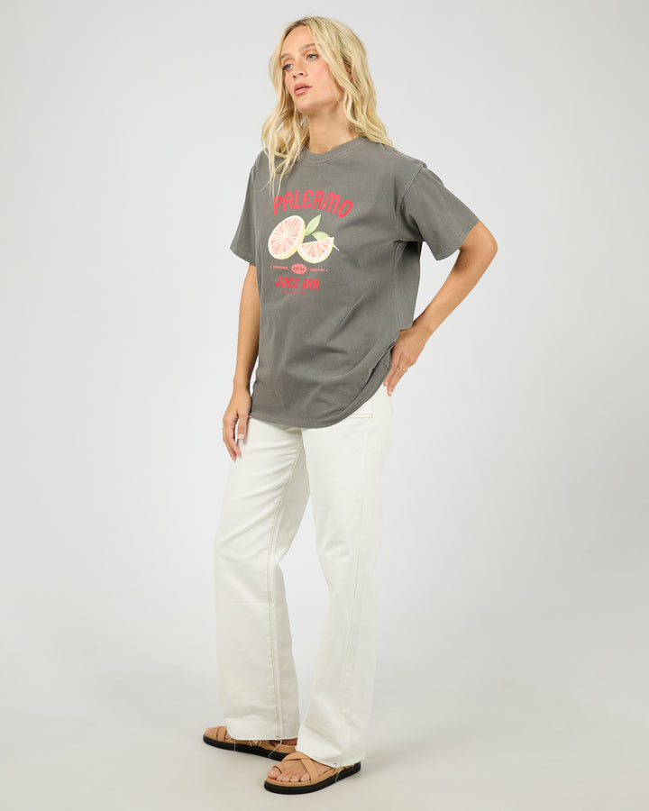 Palermo Relaxed Tee Charcoal