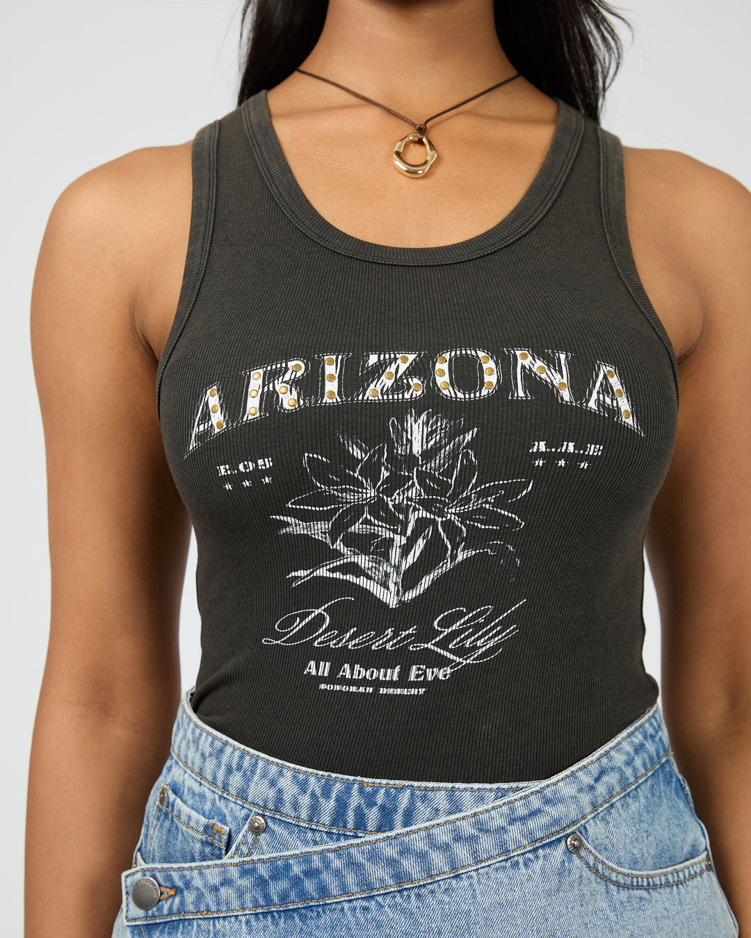Desert Flower Tank Black