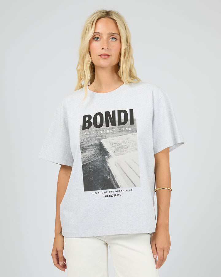 Bondi Box Tee Snow Marle