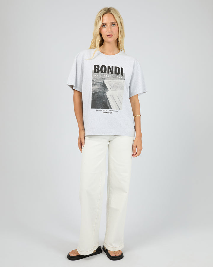 Bondi Box Tee Snow Marle