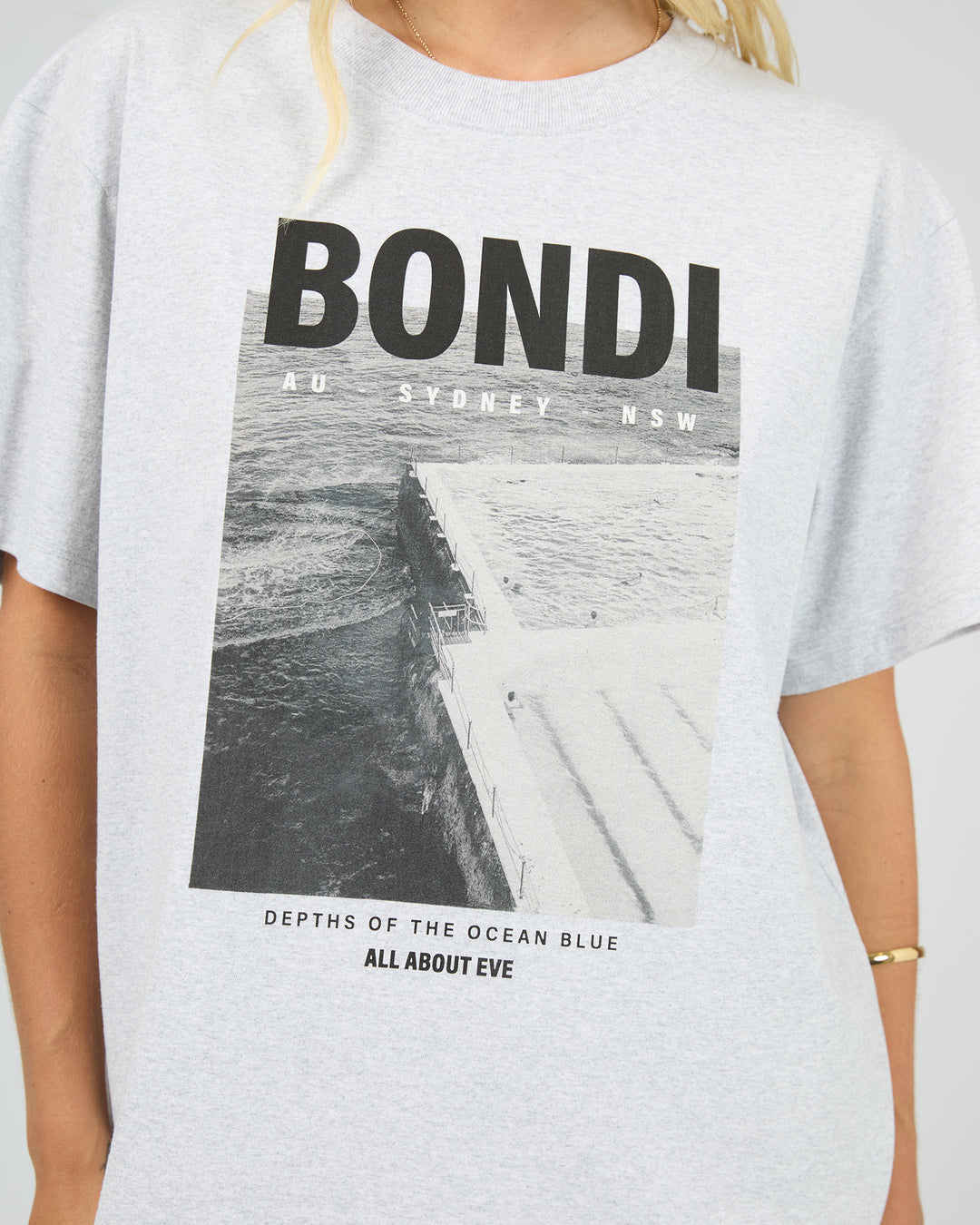 Bondi Box Tee Snow Marle