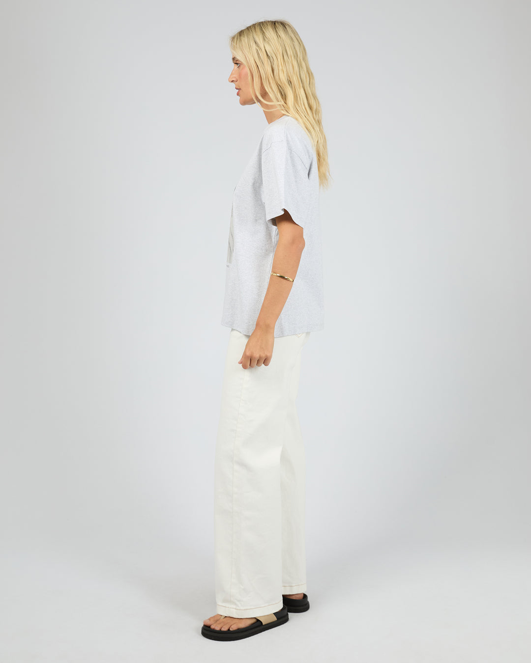 Bondi Box Tee Snow Marle