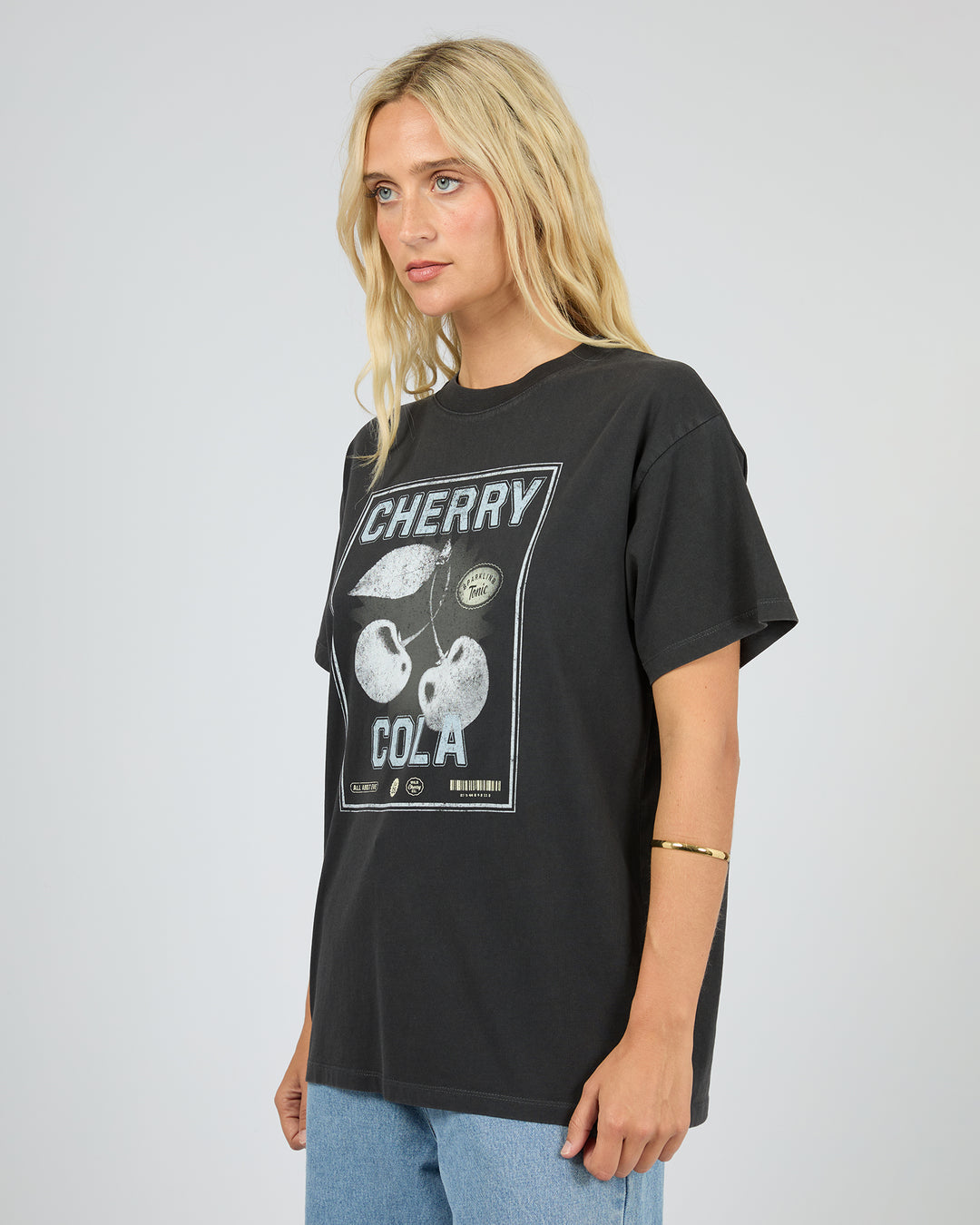 Wild Cherry Relaxed Tee Washed Black