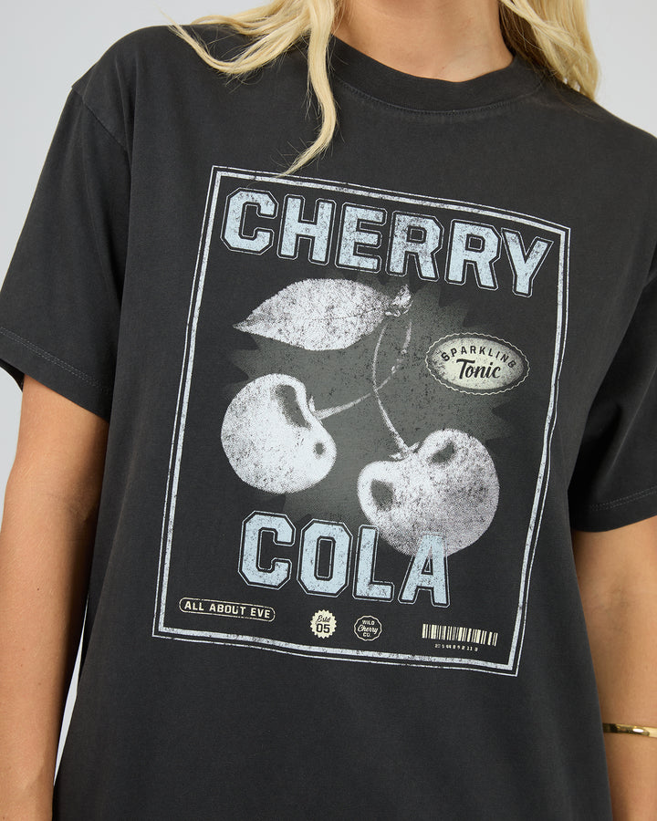 Wild Cherry Relaxed Tee Washed Black