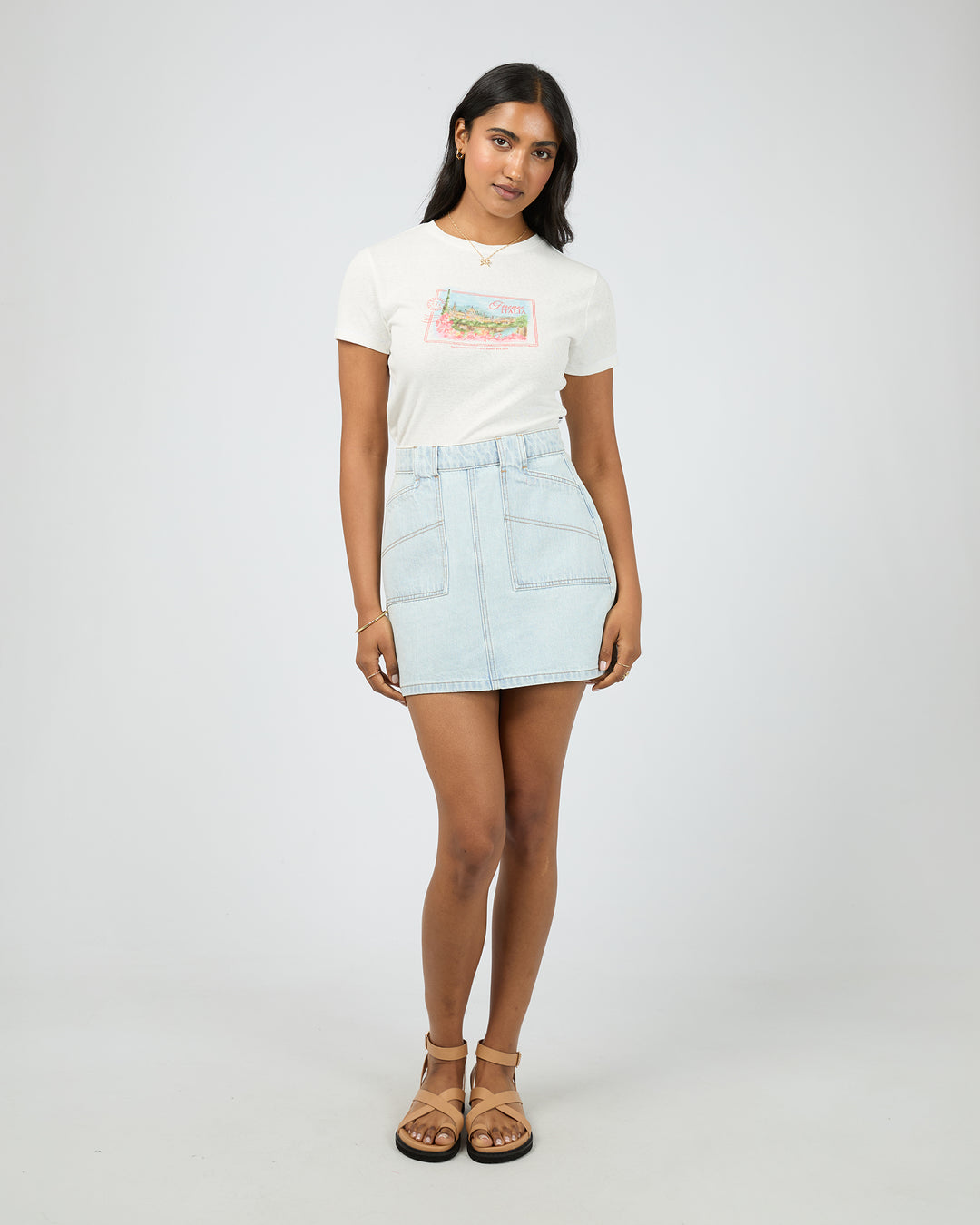 Via Santo Baby Tee Vintage White