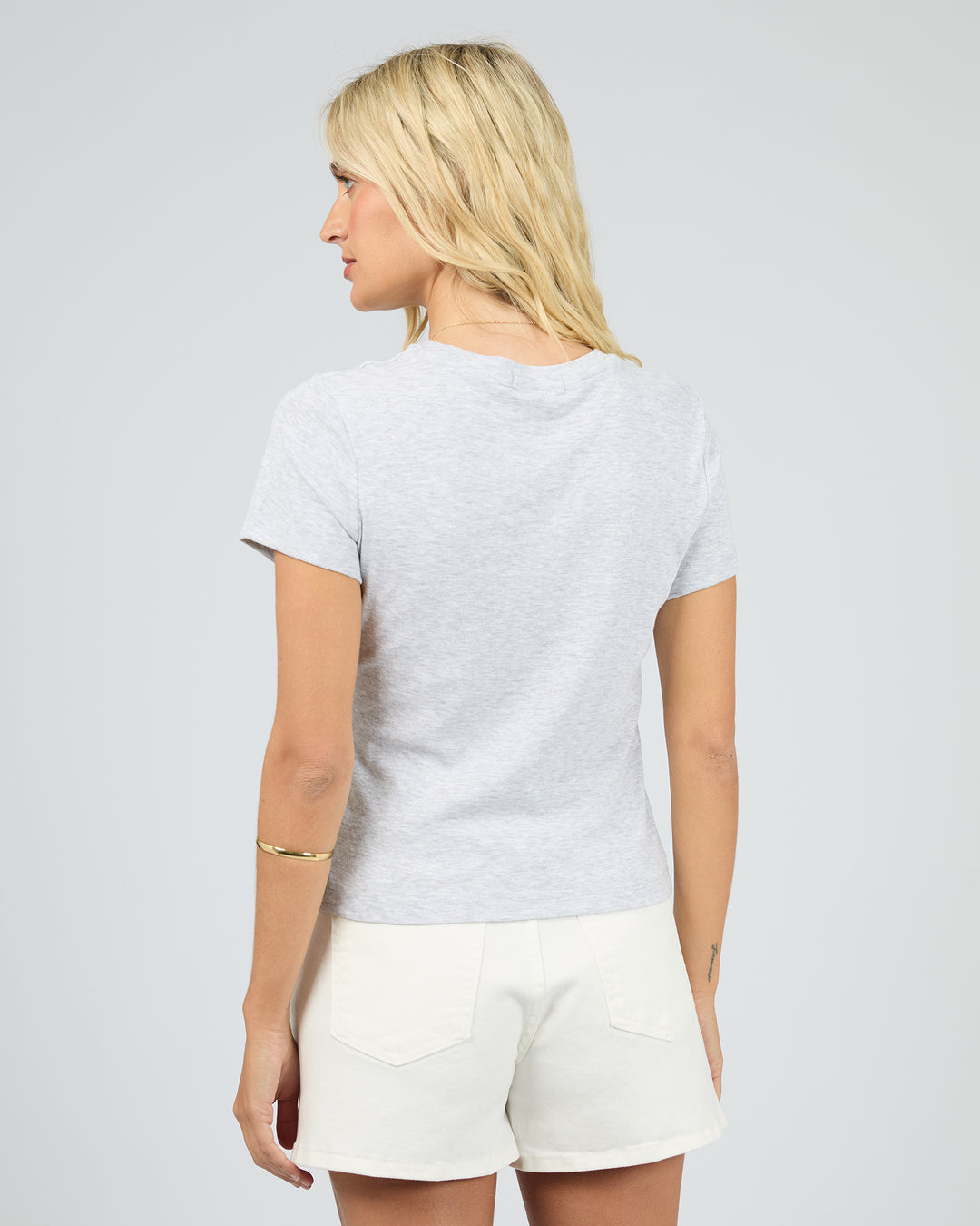 Social Club Baby Tee Snow Marle