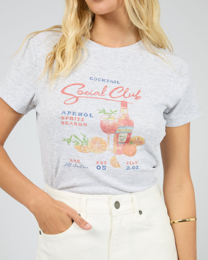 Social Club Baby Tee Snow Marle