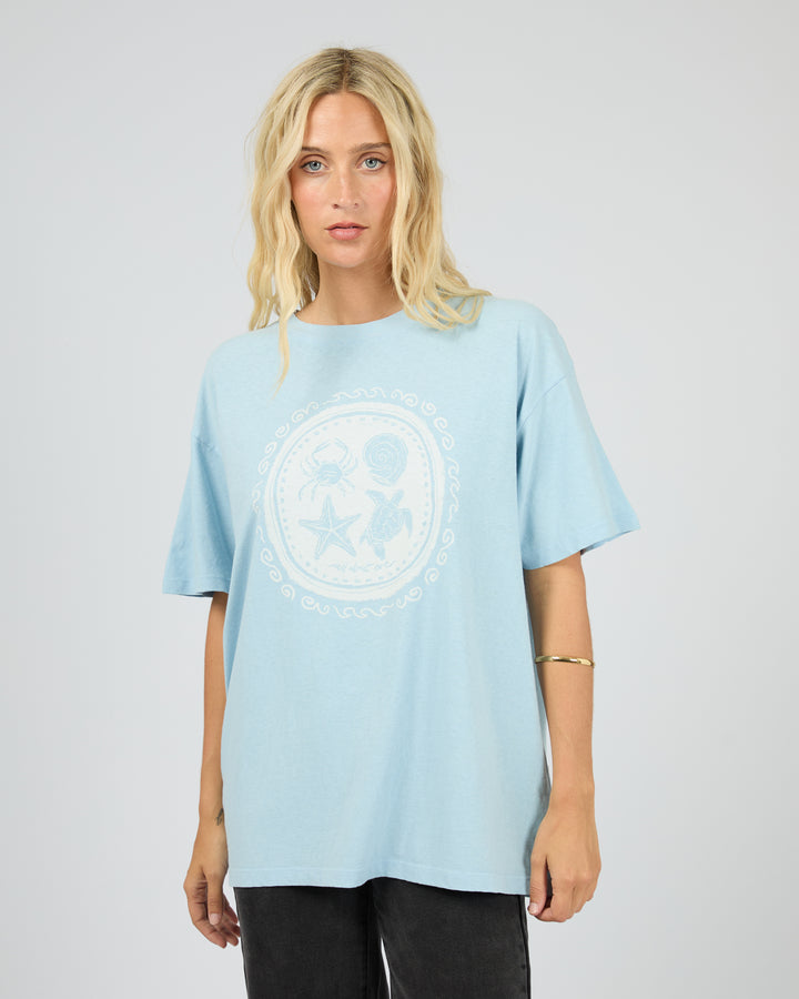 Sand And Sea Relaxed Tee Sky Blue