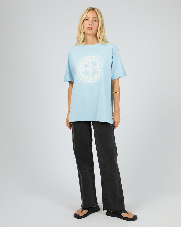 Sand And Sea Relaxed Tee Sky Blue