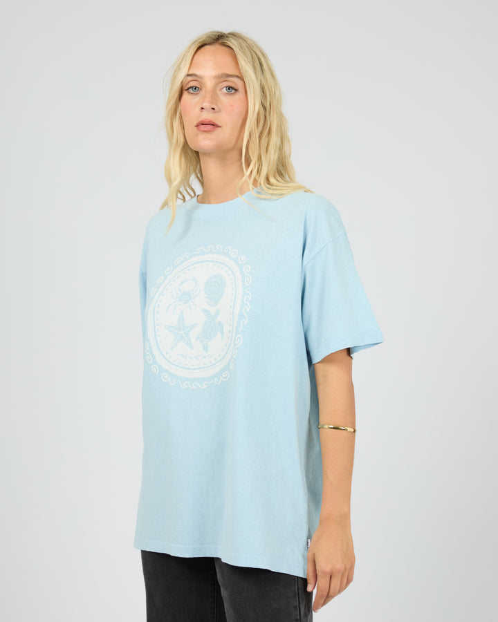 Sand And Sea Relaxed Tee Sky Blue