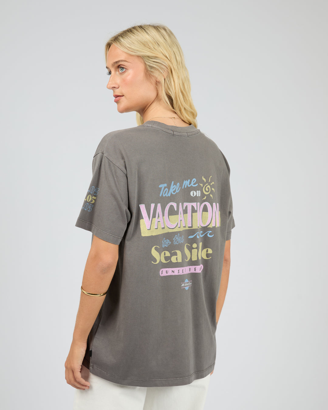 Vacation Relaxed Tee Charcoal