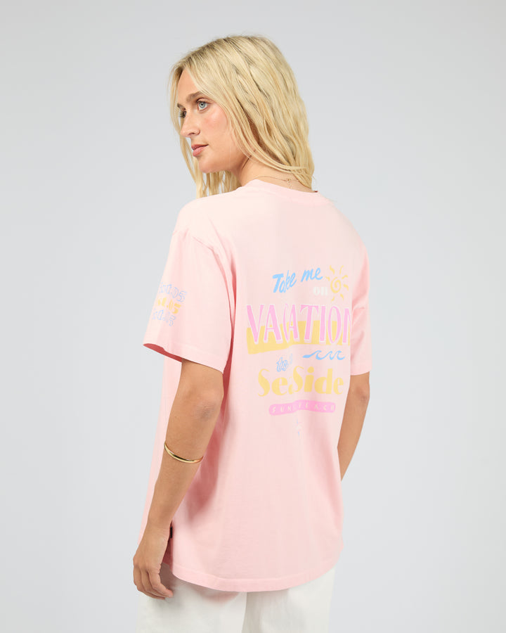 Vacation Relaxed Tee Pink