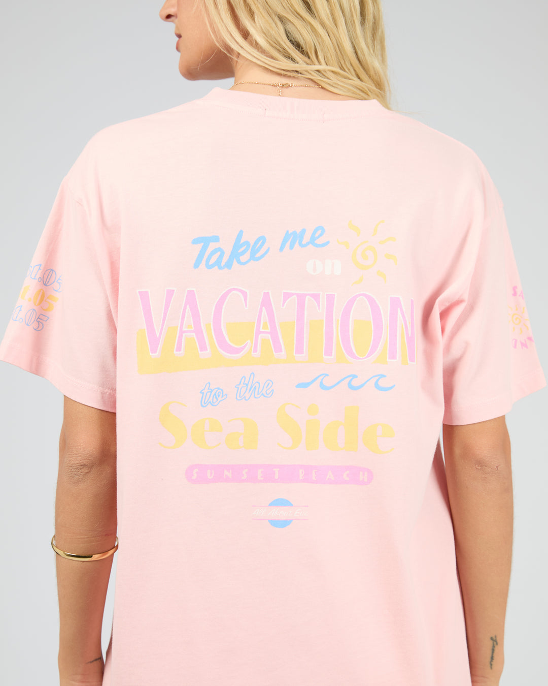 Vacation Relaxed Tee Pink