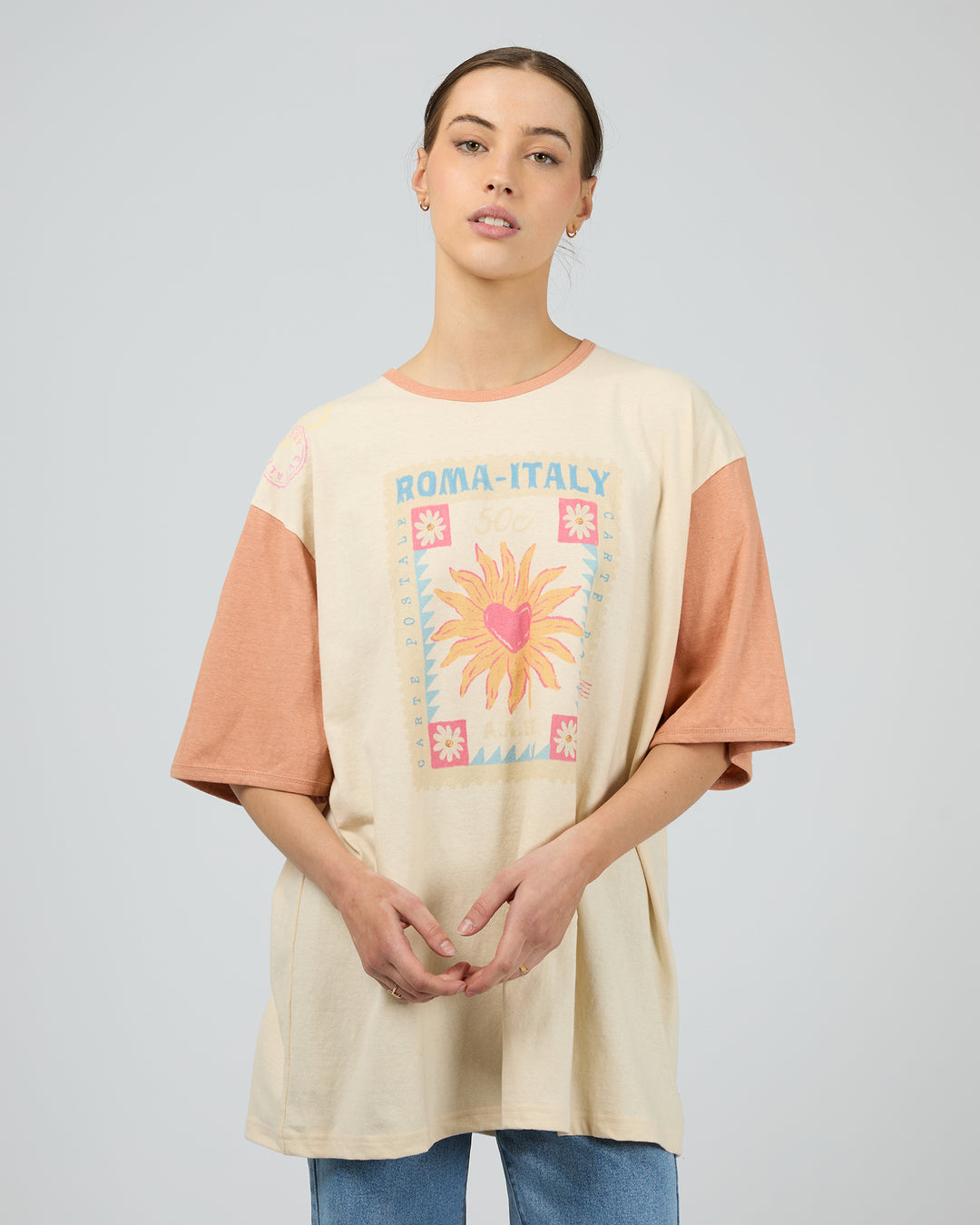 Postcards Oversized Tee Vanilla