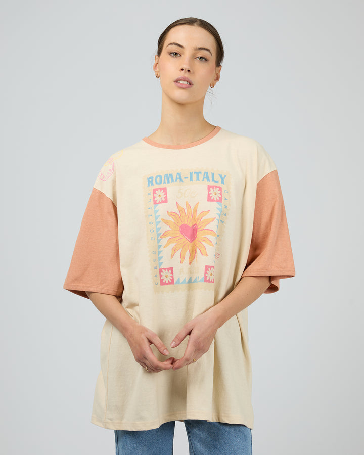 Postcards Oversized Tee Vanilla