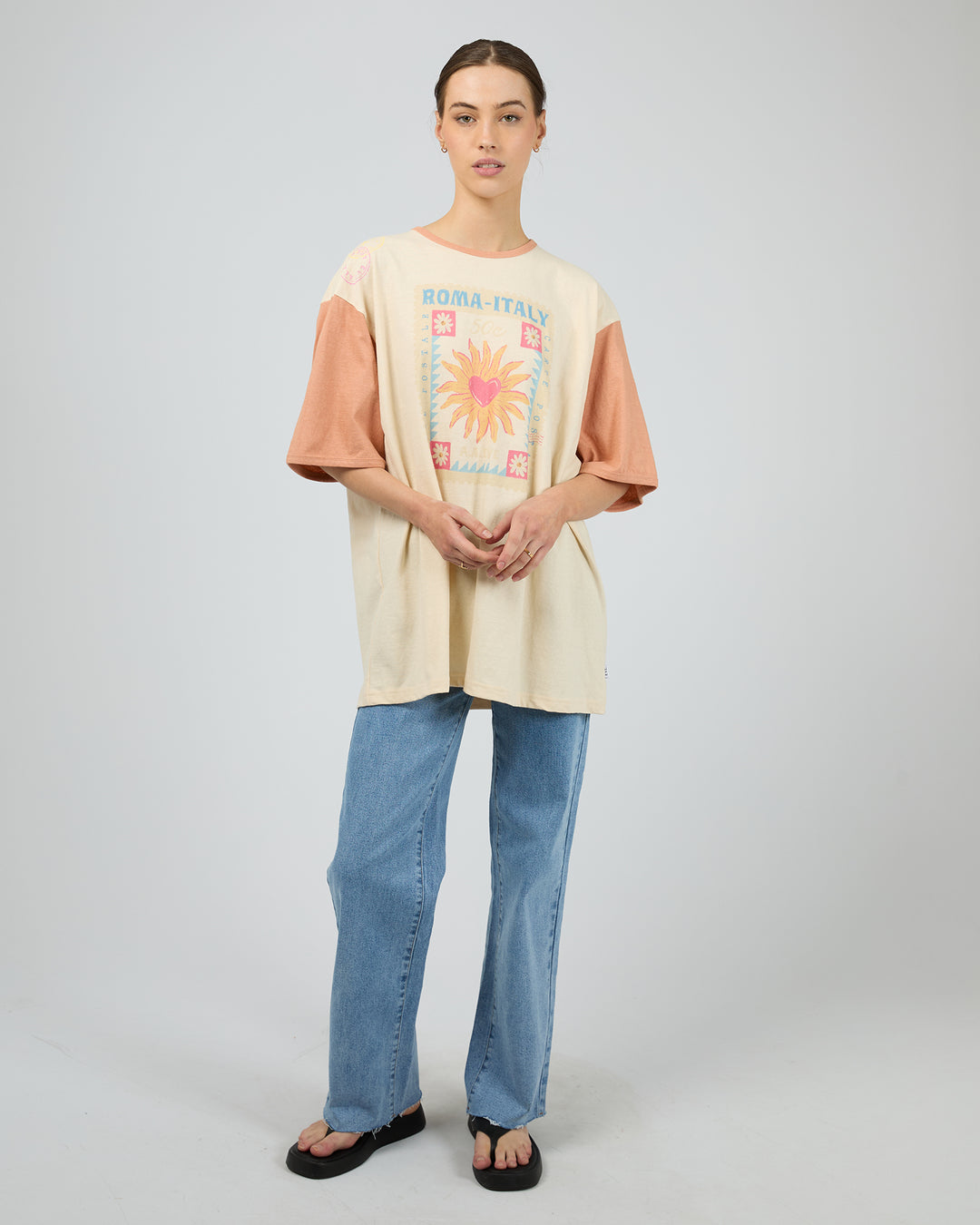 Postcards Oversized Tee Vanilla