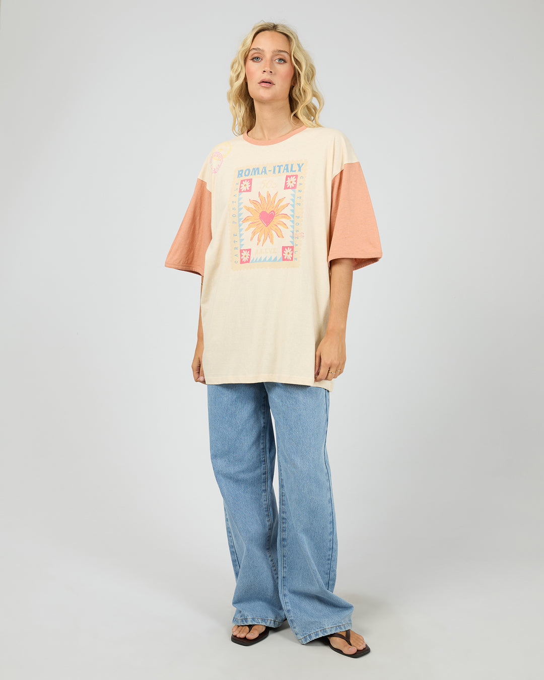 Postcards Oversized Tee Vanilla