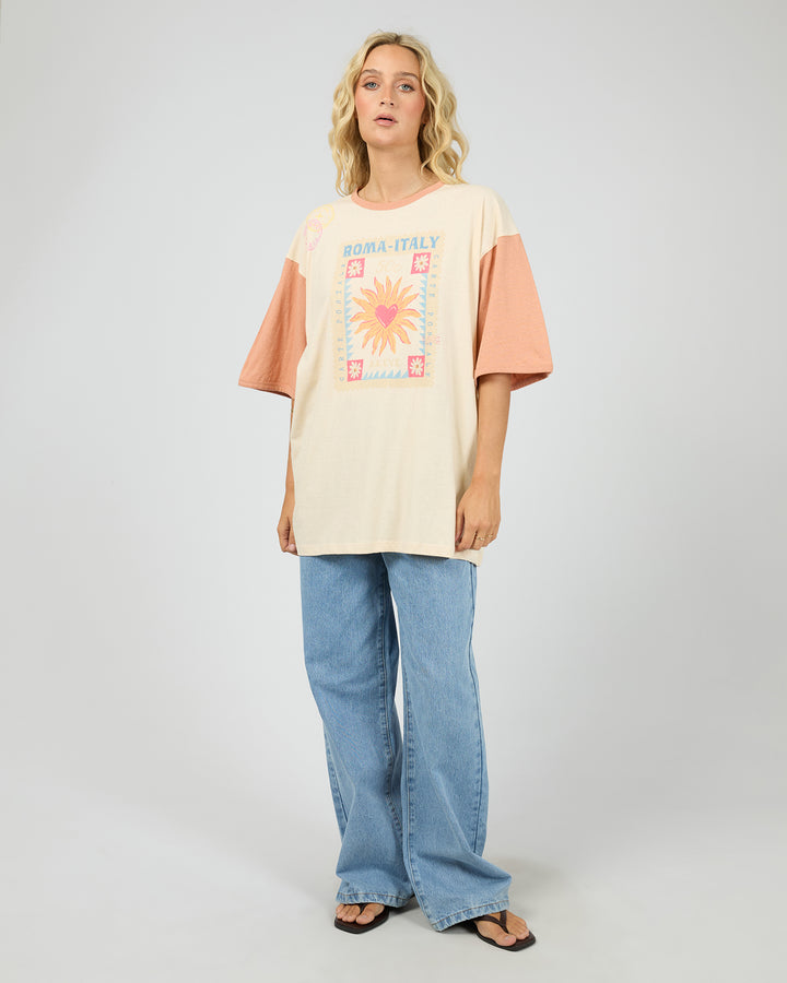Postcards Oversized Tee Vanilla