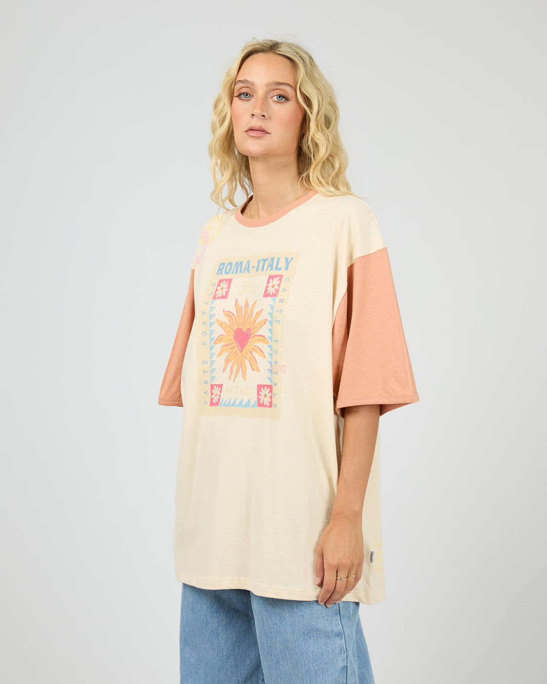 Postcards Oversized Tee Vanilla