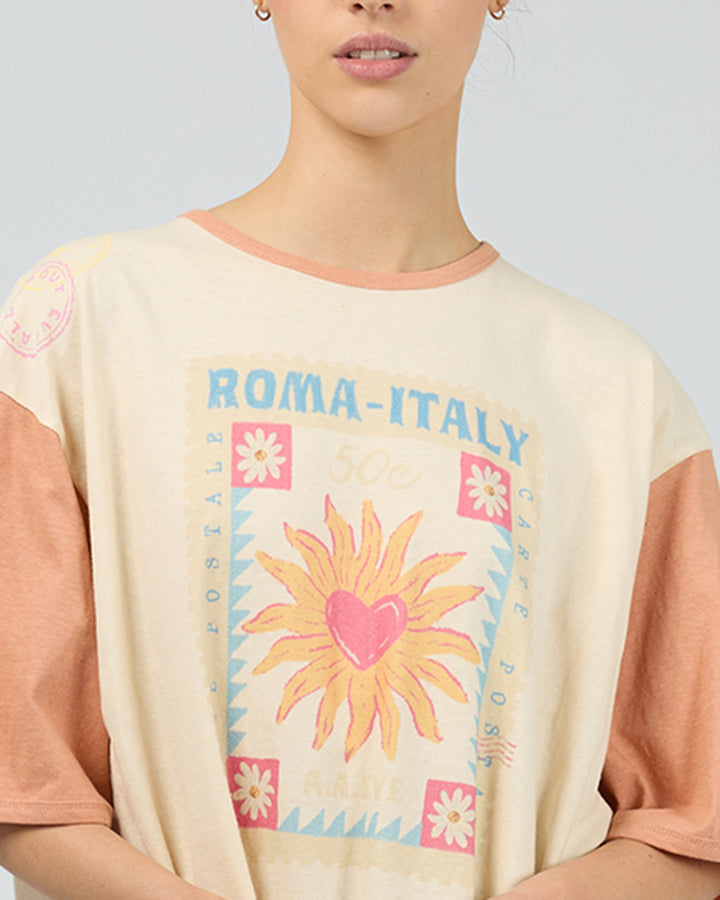 Postcards Oversized Tee Vanilla