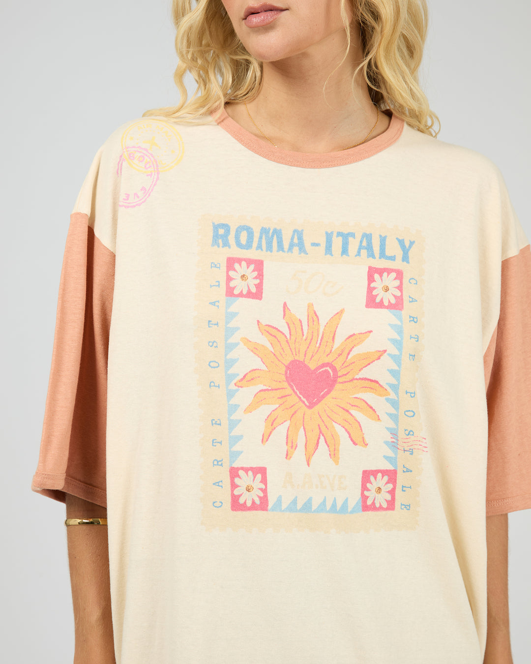 Postcards Oversized Tee Vanilla