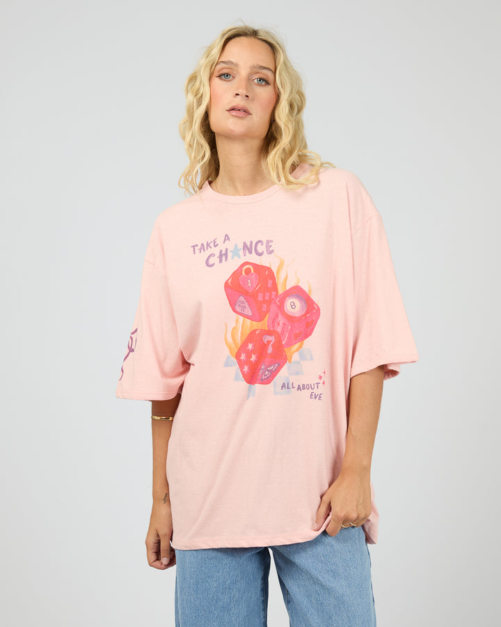Snake Eyes Oversized Tee Light Pink
