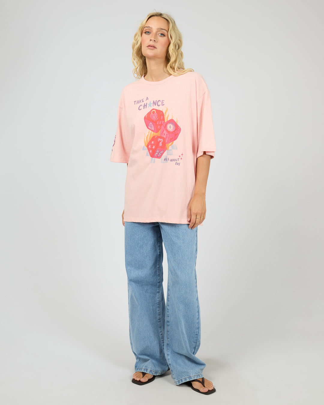Snake Eyes Oversized Tee Light Pink