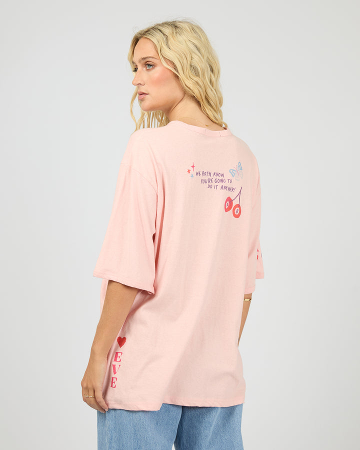 Snake Eyes Oversized Tee Light Pink