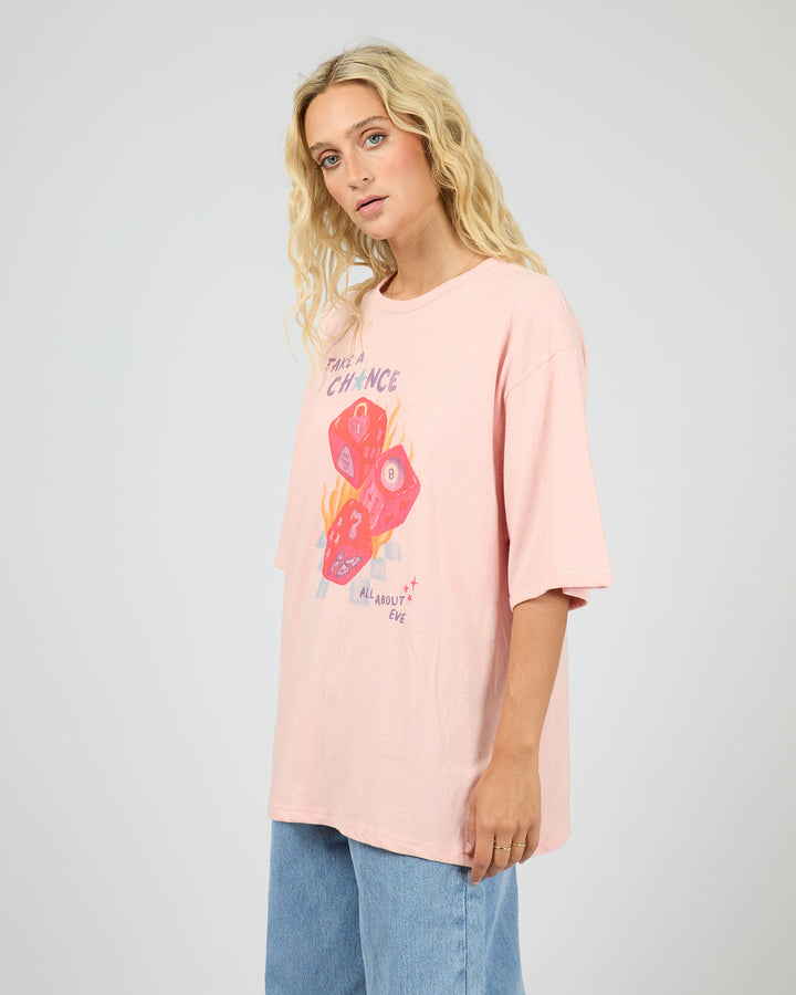 Snake Eyes Oversized Tee Light Pink