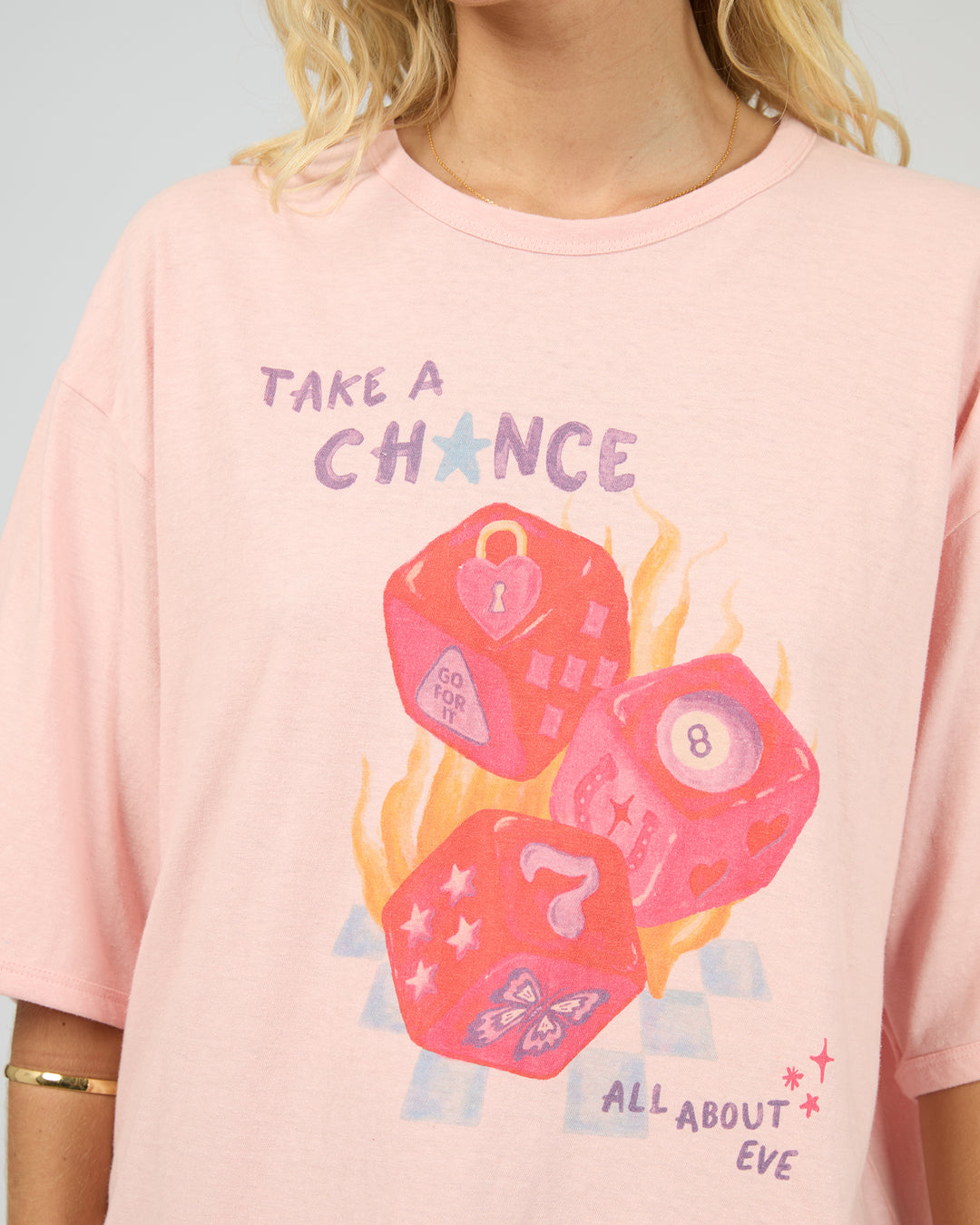 Snake Eyes Oversized Tee Light Pink