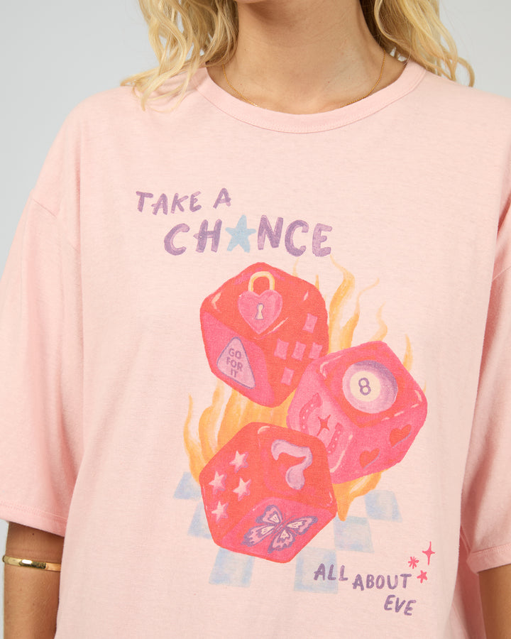 Snake Eyes Oversized Tee Light Pink
