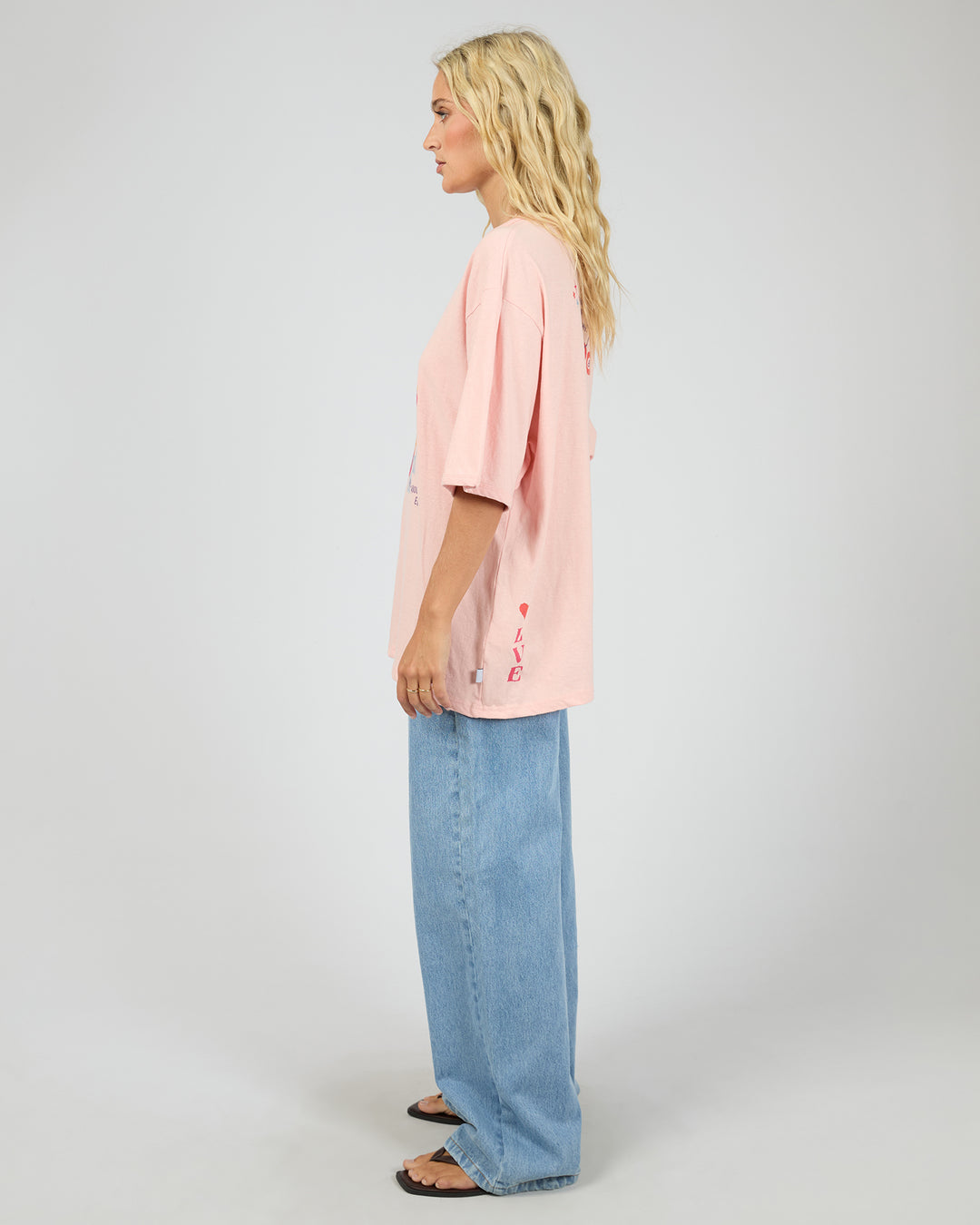 Snake Eyes Oversized Tee Light Pink
