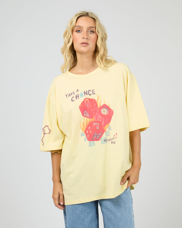 Snake Eyes Oversized Tee Yellow