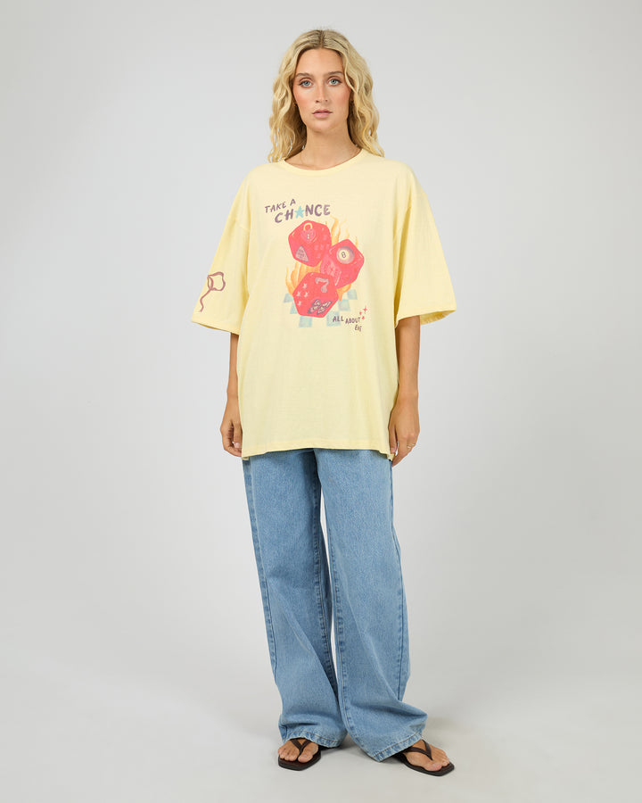 Snake Eyes Oversized Tee Yellow