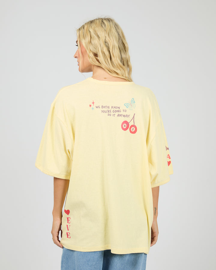 Snake Eyes Oversized Tee Yellow