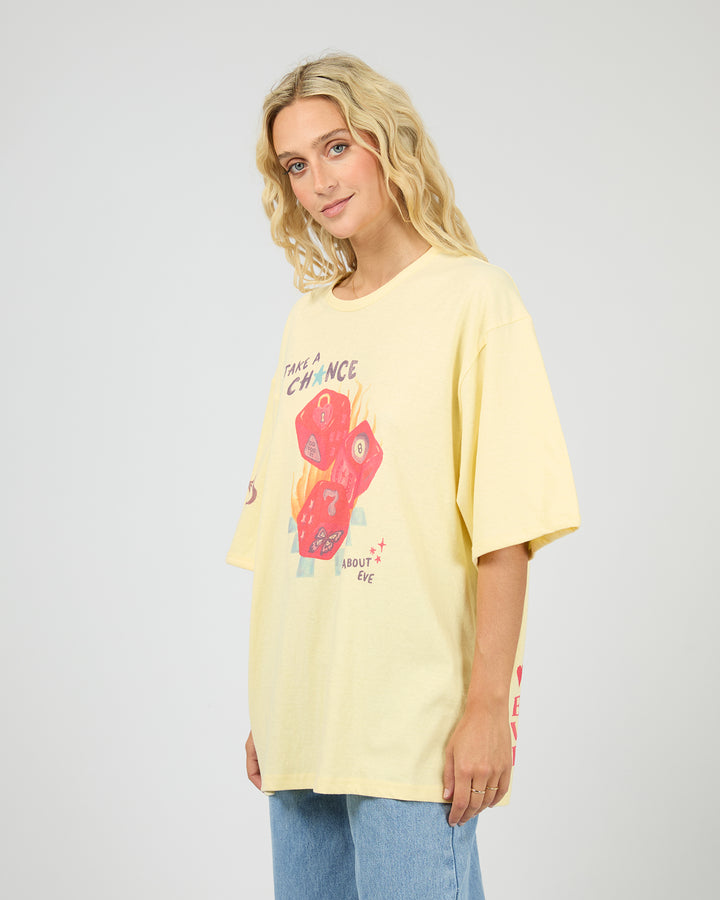 Snake Eyes Oversized Tee Yellow