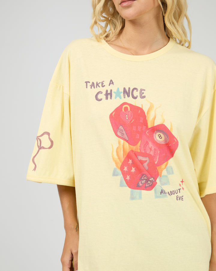 Snake Eyes Oversized Tee Yellow