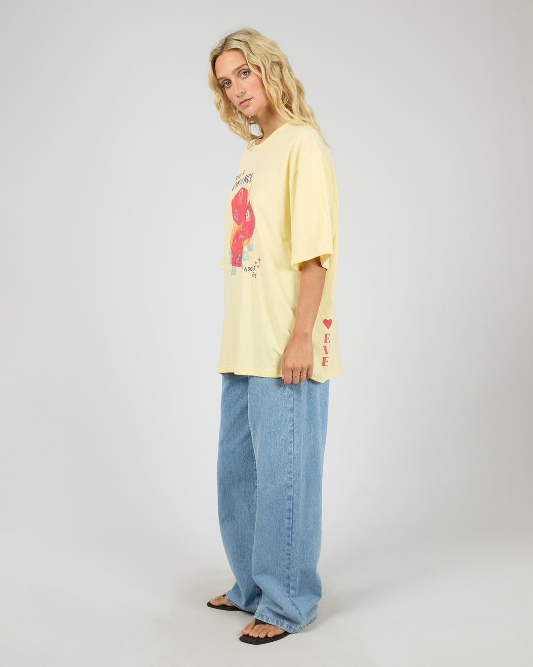 Snake Eyes Oversized Tee Yellow