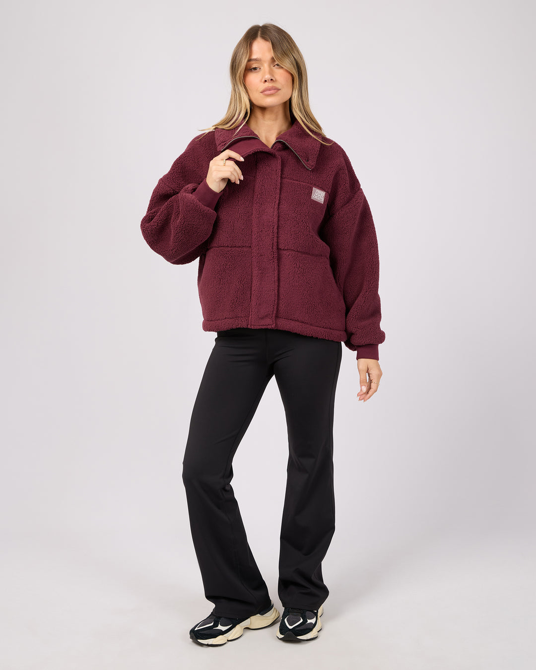 Cosy Club Teddy Jacket Wine