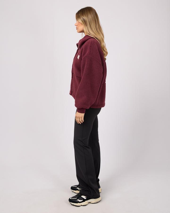 Cosy Club Teddy Jacket Wine