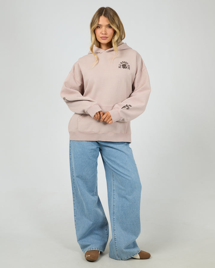 Flower Co Relaxed Hoodie Fawn